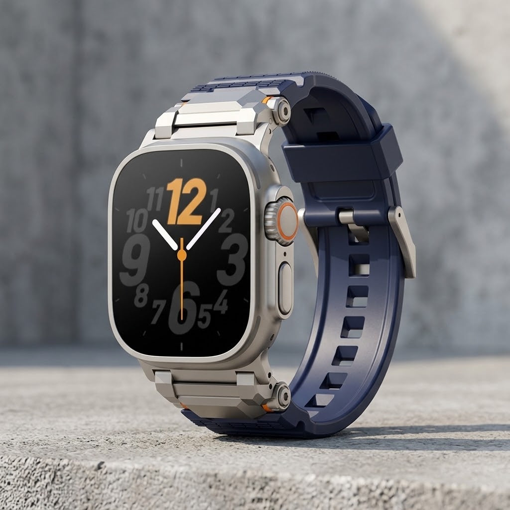 Adventure Silicone Strap for Apple Watch by Strapium, view 8