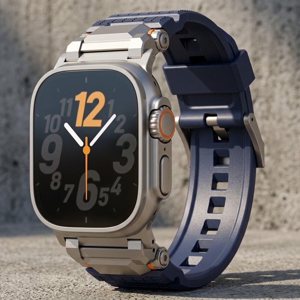 Adventure Silicone Strap for Apple Watch by Strapium, view 9