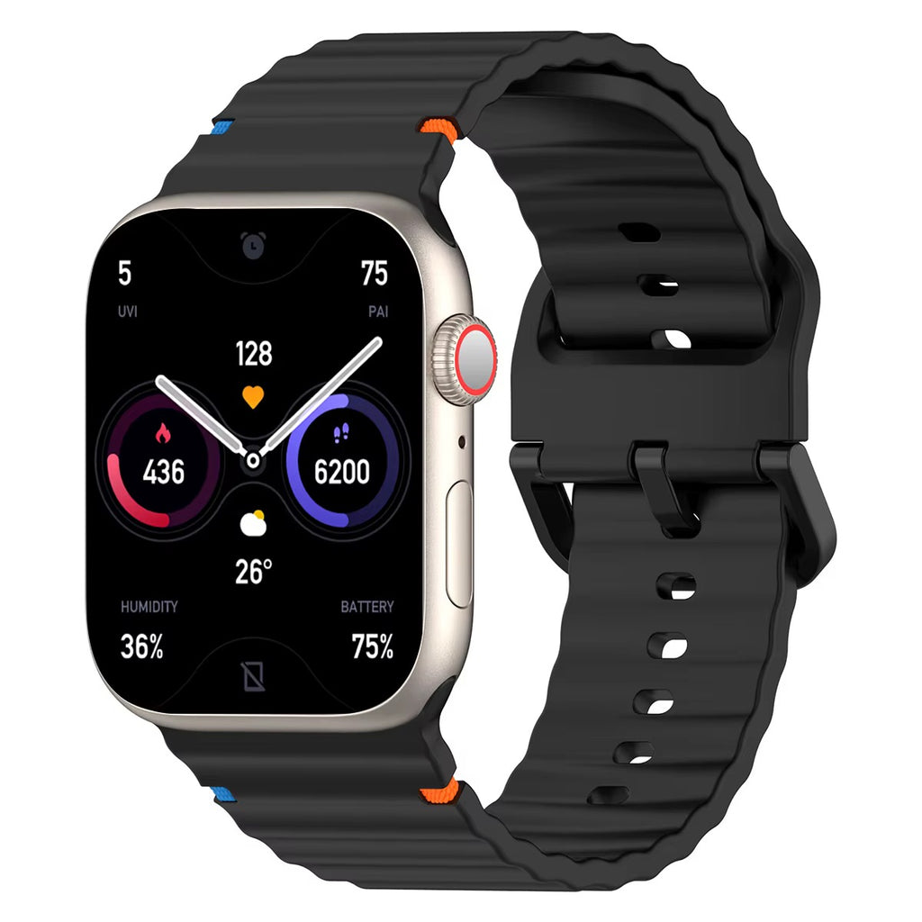 Flexible silicone Apple Watch band by Strapium