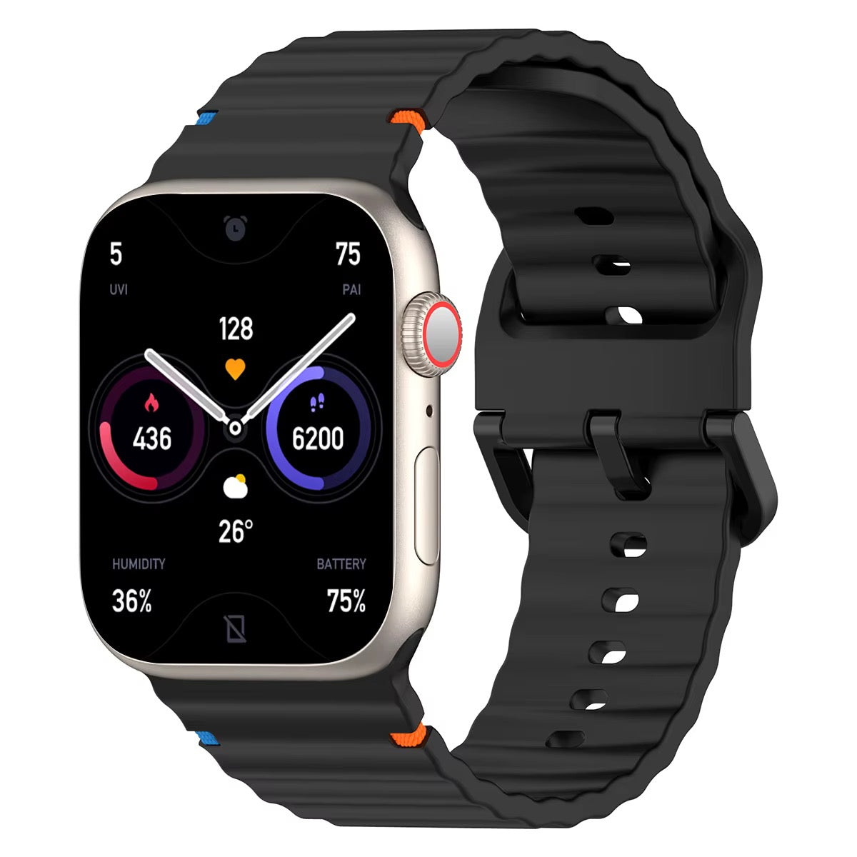 Flexible silicone Apple Watch band by Strapium